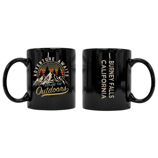 Burney Falls California Souvenir Adventure Awaits 8 oz Coffee Mug 2-Pack