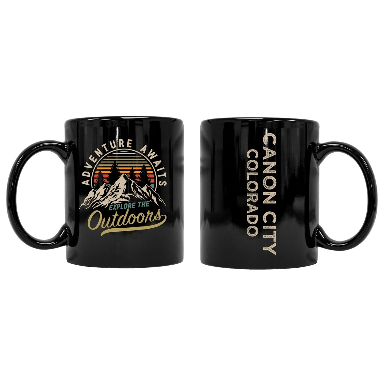 Canon City Colorado Souvenir Adventure Awaits 8 oz Coffee Mug 2-Pack